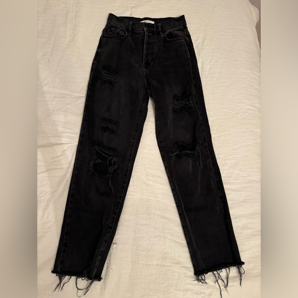 Pacsun Size 24 Black Straight Legged High Rise Jeans